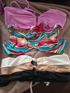 3 Bikini Tops - Size M/L